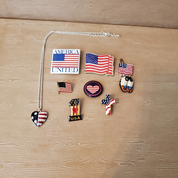 Jewelry - Bundle of 4th of July American Flag Jewelry